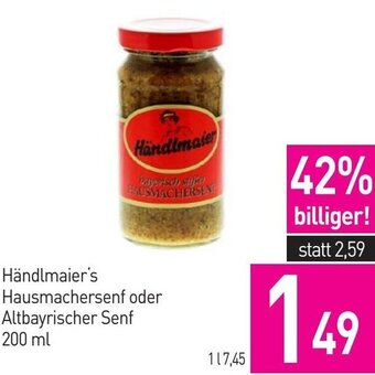 Sutterlüty Händlmaier's Hausmachersenf oder Altbayrischer Senf 200 ml Angebot
