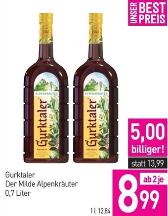 Sutterlüty Gurktaler Der Milde Alpenkräuter 0,7 Liter Angebot
