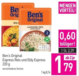Sutterlüty Ben's Original Express Reis und Ebly Express 220 g Angebot