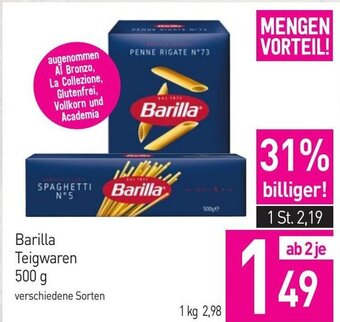 Sutterlüty Barilla Teigwaren 500 g Angebot