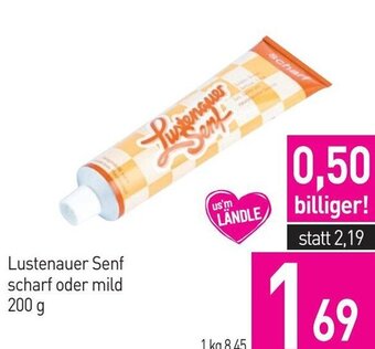 Sutterlüty Lustenauer Senf scharf oder mild 200 g Angebot