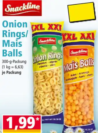 Norma Snackline Onion Rings/Mais Balls Angebot