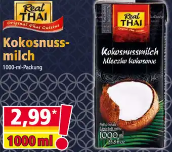 Norma Real Thai Kokosnuss Milch 1000 ml Angebot