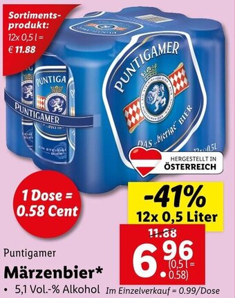 Lidl Puntigamer Märzenbier Angebot