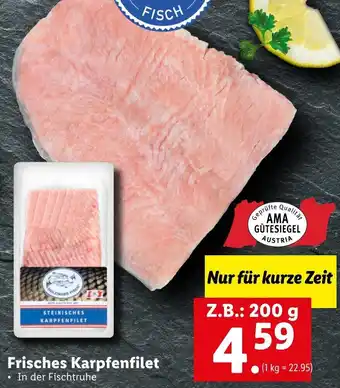 Lidl Frisches Karpfenfilet 200g Angebot