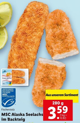 Lidl Msc Alaska Seelachs Im Backteig 280g Angebot