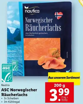 Lidl Nautica Asc Norwegischer Räucherlachs 200g Angebot