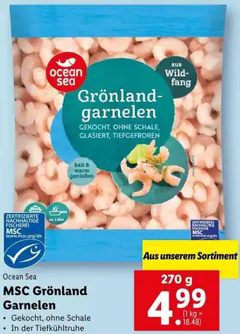 Lidl Ocean Sea Msc Grönland Garnelen 270g Angebot
