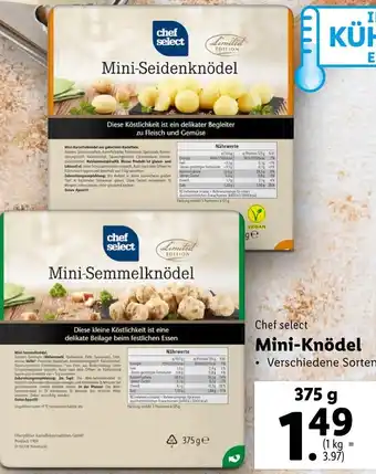 Lidl Chef Select Mini-Knödel 375g Angebot