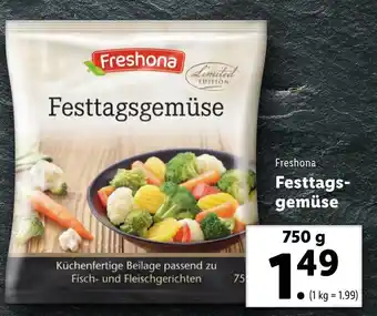 Lidl Freshona Festtags Gemüse 750g Angebot