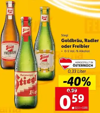 Lidl Stiegl Goldbräu Radler Oder Freibier Angebot