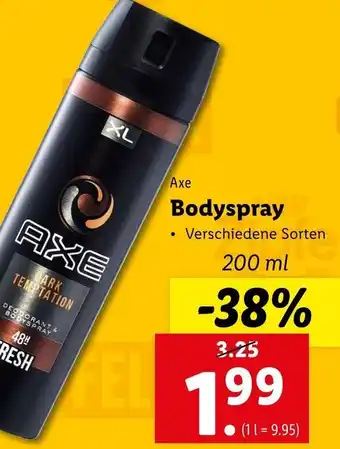 Lidl Axe Bodyspray 200ml Angebot