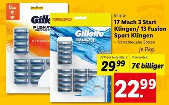 Lidl Gillette 17 Mach 3 Start Klingen Angebot