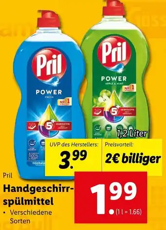 Lidl Pril Handgeschirr Spülmittel Angebot