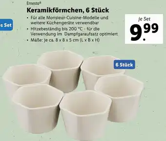 Lidl Ernesto Keramikförmchen 6 Stück Angebot