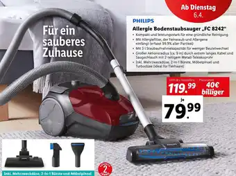 Lidl Philips Allergie Bodenstaubsauger FC 8242 Angebot