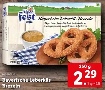 Lidl Alpenfest Bayerische Leberkäs Brezeln 250g Angebot