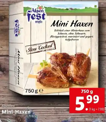 Lidl Alpenfest Mini Haxen 750g Angebot
