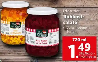 Lidl Echt Herzhaft Rohkost Salate 720ml Angebot