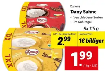 Lidl Danone Dany Sahne 8x115 g Angebot