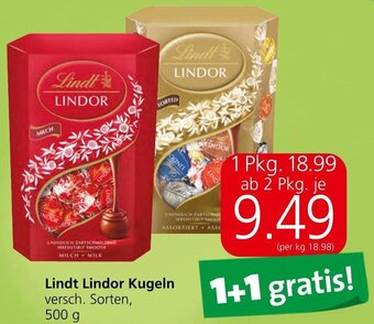 Spar Lindt Lindor Kugeln versch. Sorten, 500 g Angebot