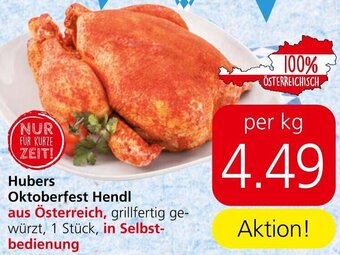 Spar Hubers Oktoberfest Hendl aus Österreich, grillfertig ge-würzt, 1 Stück, in Selbst-bedienung Angebot