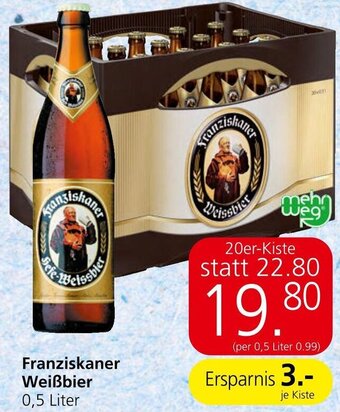 Spar Franziskaner Weißbier 0,5 Liter Angebot