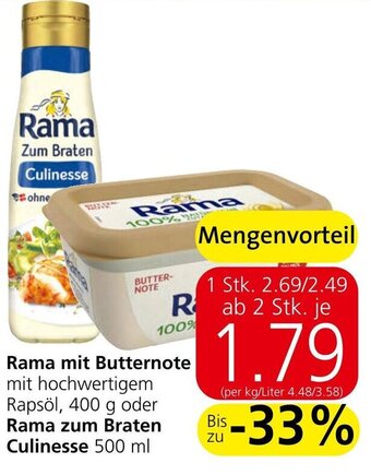 Spar Rama mit Butternote 500 ml Angebot