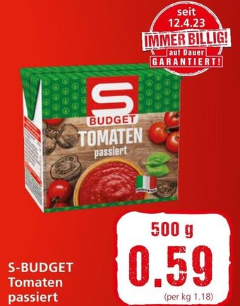 Spar S-BUDGET Tomaten passiert 500 g Angebot