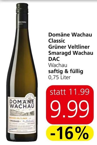 Spar Domäne Wachau Classic Grüner Veltliner Smaragd Wachau DAC 00,75 Liter Angebot
