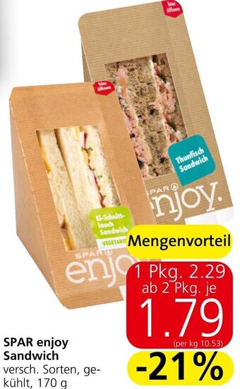 Spar SPAR enjoy Sandwich 170 g Angebot