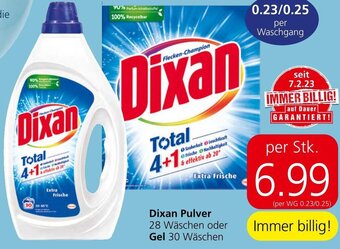 Spar Dixan Pulver 28 Wäschen oder Gel 30 Wäschen Angebot