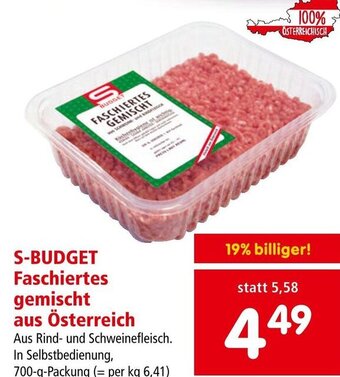 Interspar S-BUDGET Faschiertes gemischt aus Österreich 700 g Angebot