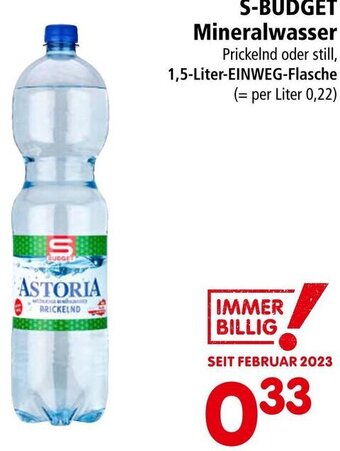 Interspar S-BUDGET Mineralwasser 1,5 Liter Angebot