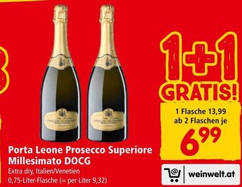 Interspar Porta Leone Prosecco Superiore Millesimato DOCG 0,75 Liter Angebot