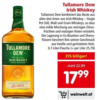 Interspar Tullamore Dew Irish Whiskey 0,7 Liter Angebot