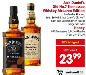 Interspar Jack Daniel's Old No.7 Tennessee Whiskey McLaren Edition 0,7 Liter Angebot
