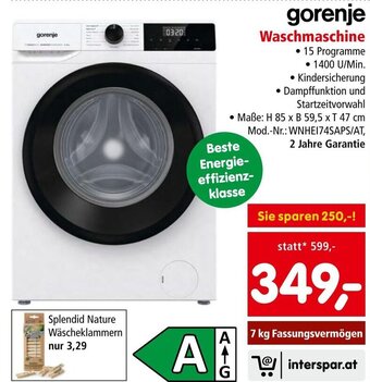 Interspar gorenje Waschmaschine Angebot