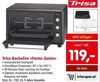 Interspar Trisa Backofen »Forno Gusto<< 34 Liter Angebot