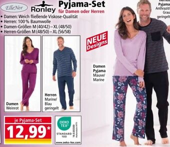 Norma Ronley Pyjama-Set für Damen oder Herren Angebot