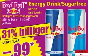 Norma Red Bull Energy Drink/Sugarfree Angebot