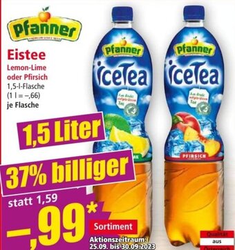 Norma Pfanner Eistee Angebot