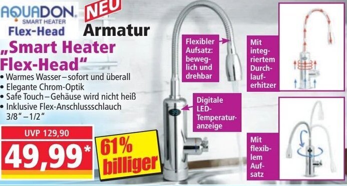 Armatur ,,Smart Heater Flex-Head Angebot bei Norma