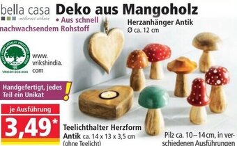 Norma bella casa Deko aus Mangoholz Angebot