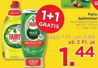 Unimarkt Fairy Spülmittel 450 ml / 370 ml Angebot
