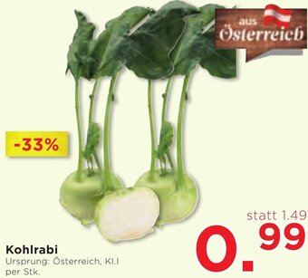 Unimarkt Kohlrabi Ursprung: Österreich, KI.I per Stk. Angebot
