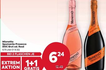 Billa Mionetto Spumante Prosecco DOC Brut od. Rosé 0,75 Liter Angebot