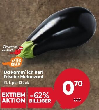 Billa Da komm' ich her! frische Melanzani KI. I, per Stück Angebot