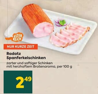 Billa Radatz Spanferkelschinken per 100 g Angebot