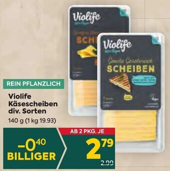 Billa Violife Käsescheiben div. Sorten 140 g Angebot